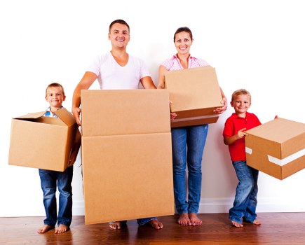 Packed moving truck ready for collection in Anerley
