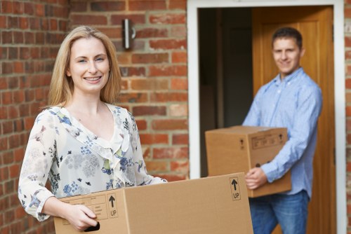 Careful loading and unpacking during a move in Anerley