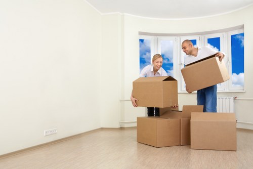 Packing boxes and household items for an Anerley relocation