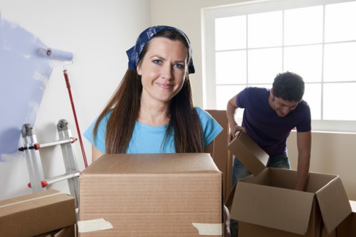 Packing and transporting office furniture during an Anerley relocation