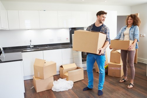 Local moving team preparing a van for a flat move in Anerley