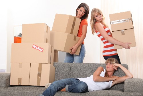 Furniture and boxes being moved by a local removal company in Anerley